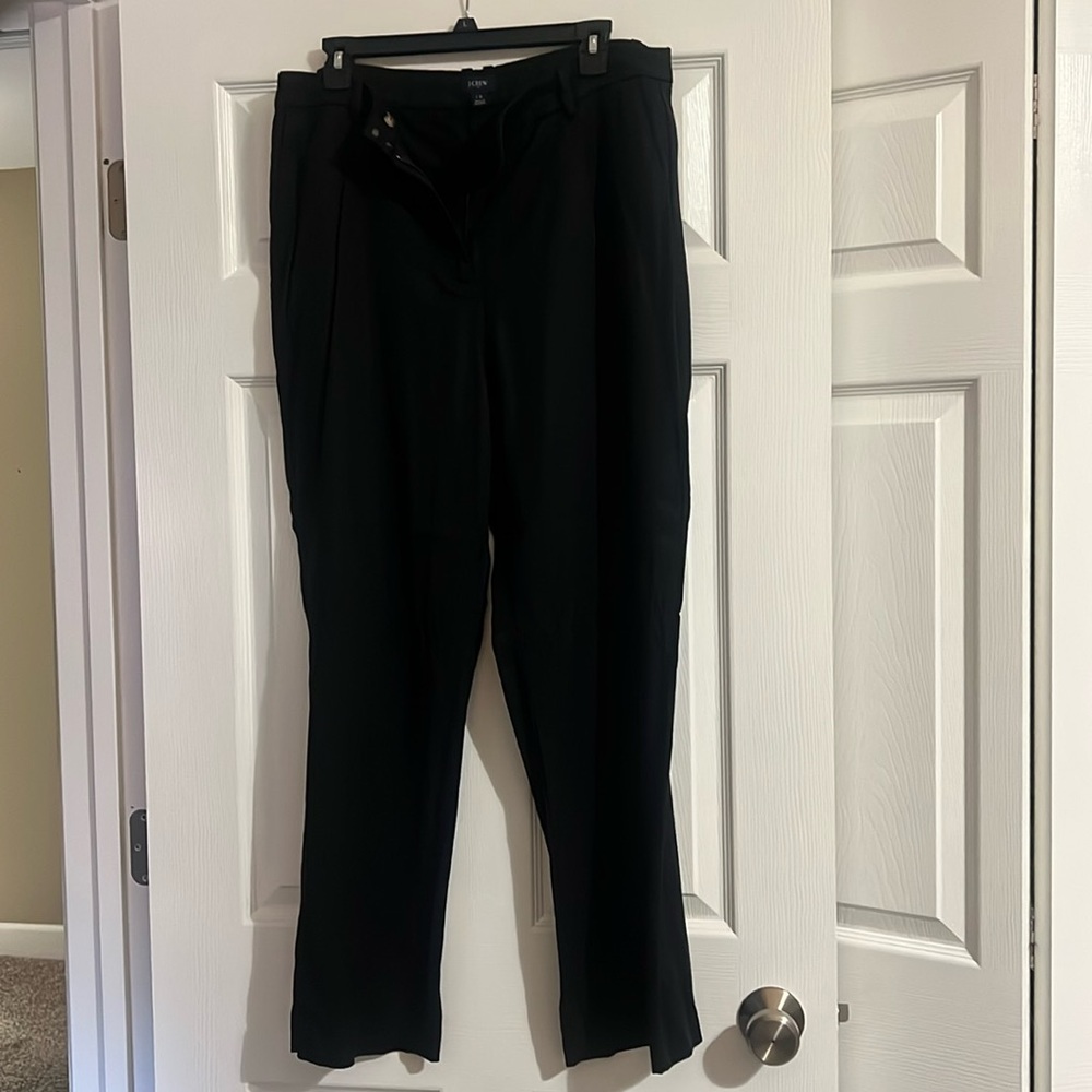 Black Flowy J Crew Trousers